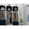 Manhattan Comfort Rockefeller 2-Piece Open Hanging Closet System, Midnight Blue 142GMC4